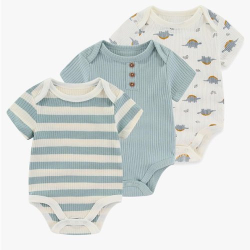 Baby Bodysuit Boy Girl Clothes Soft Newborn Infant Outfit Short Sleeve Romper