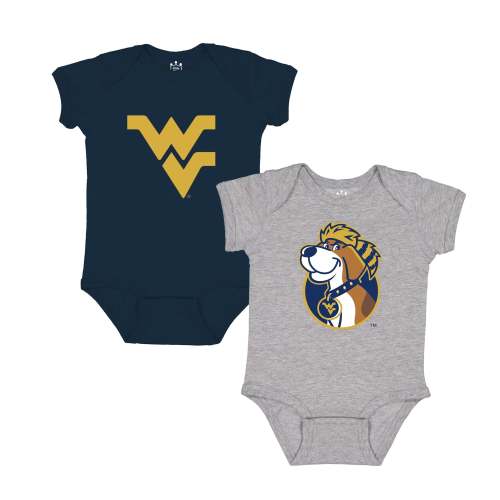 Little King NCAA Onesie 2 Pack Short Sleeve-100% Cotton Infants