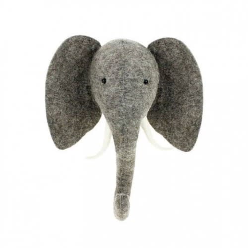 Felt Elephant Head | Stuffed Elephant Head | Kids Room Head | Kids Animal Head