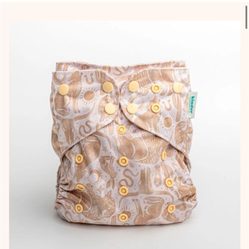 Western Dream: Essentials Pocket Cloth Diaper with Athletic Wicking Jersey, Grows with your Baby