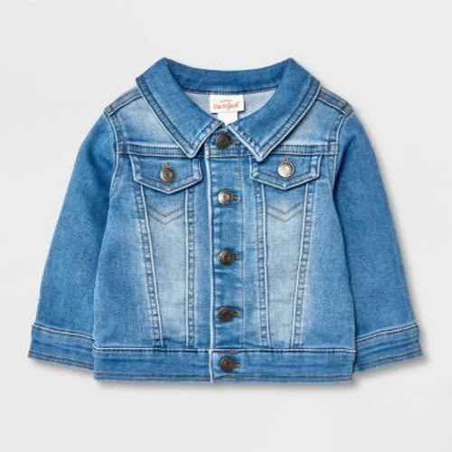 Baby Fall Layering Denim Jacket - Cat & Jack™ Light Wash 18m