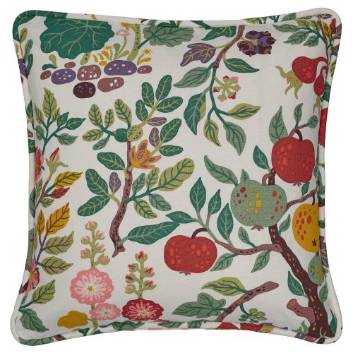 VILDPERSILJA Cushion cover - white multicolor/floral pattern 20x20 "