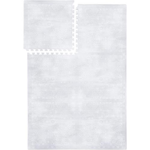 Premium Exercise & Baby Foam Play Mats - Stylish & Large Non-Toxic Odorless Floor Mat - 6 Tiles - Spacious 6ft x 4ft - Peel-Resistant Reinforced - Soft Thick, Waterproof - Lavender Gray