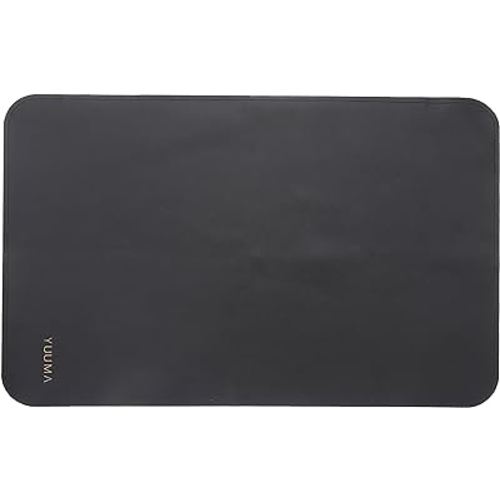 YUUMA Vegan Leather Changing Mat,Diaper Baby Changing Pad - Portable, Wipeable & Reusable Mat - 15" X 22" - Foldable for Travel (Onyx)