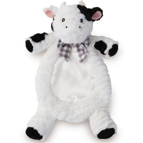 Bearington Collection Bearington Lil' Gilly 13 Inch Cow Security Blanket for Babies - Cow Lovey - Cow Loveys for Babies