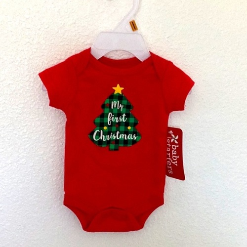 Baby Starters Newborn My First Christmas Onesie New