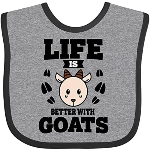 inktastic Life Is Better with Goats Baby Bib