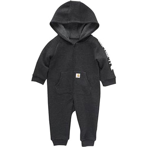 Carhartt baby-boys Long-sleeve Hooded Zip-up Footless Jumpsuit One-piece Hoodie