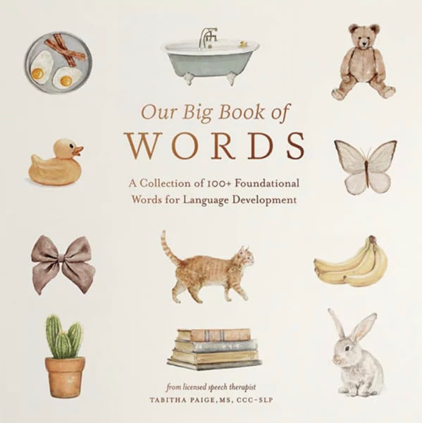 Our Big Book of First Words: A Collection of 100+ Foundational Words for Language Development (Tabitha Paige Children's Book Series)