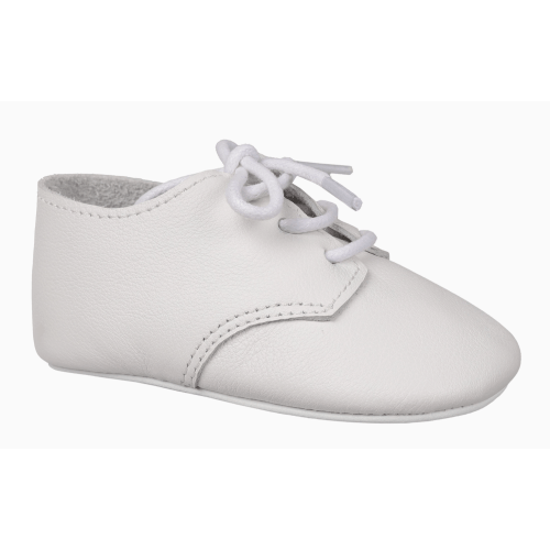 August White Leather Crib Shoes – size 1T