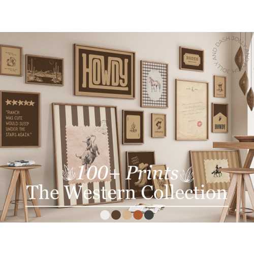 Western Wall Art Set Coastal Cowgirl Bedroom Decor Tan Vintage Country Prints Trendy Retro Dorm Poster Girly Wild West Cowboy Printables