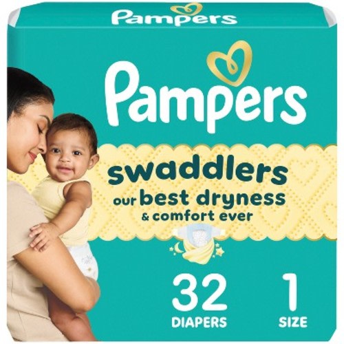 Pampers Swaddlers Sensitive Disposable Diapers - Size 1 - 32ct