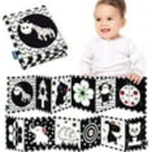 Black and White Baby Toys 0-3 Months, High Contrast Baby Book for Newborn Toys 0-3 Months Baby Cloth Books 0-6 Months Black and White Books for Babies Tummy Time Toys for Babies 0-6 Months