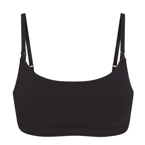 COTTON JERSEY MATERNITY NURSING SCOOP BRALETTE | SOOT | SKIMS