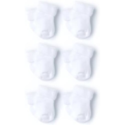 Gerber Baby Boys & Girls 6-Pack White Terry Socks