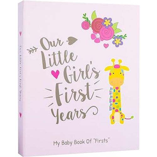 Memory Book for Baby Girl - Photo Album, Easy to Use Keepsake Scrapbook - Modern Keepsake for New Parents to Record Photos & milestones