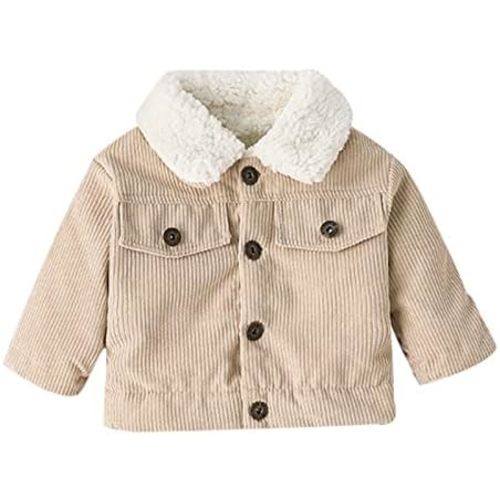 Amazon.com: Noubeau Baby Boys Girls Corduroy Jacket Kids Toddler Sherpa Lined Top Lapel Button Down Thicked Warm Coat Winter Outerwear: Clothing, Shoes & Jewelry