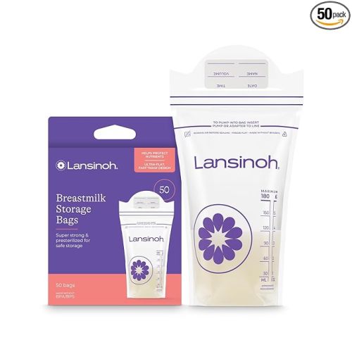 Lansinoh Breast Milk Storage Bags 1 pack of 50 count.