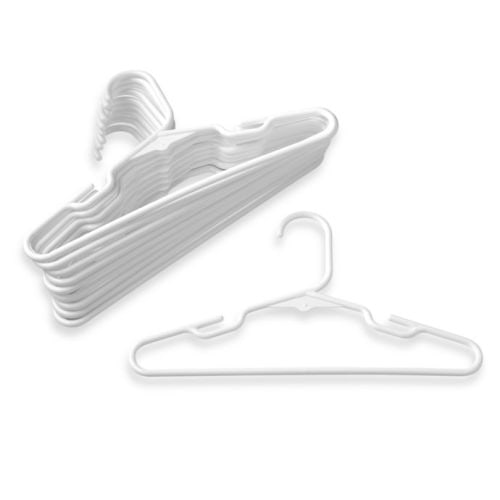 Plastic Children's 10-count Clothes Hangers in White