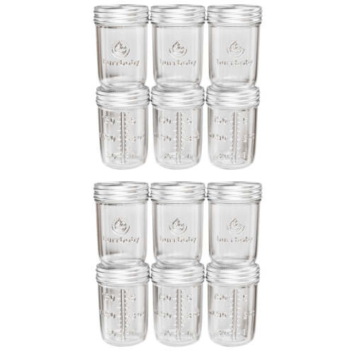 6oz Glass Breast Milk Storage Containers