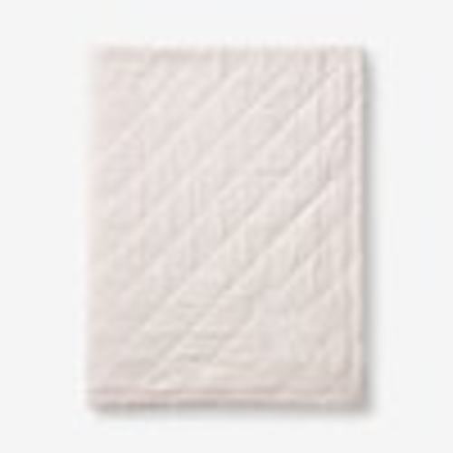 The Company Store Company Kids Ditsy Gingham Quilted/Sherpa Pink Organic Cotton Percale Stroller Blanket 38275J-OS-PINK