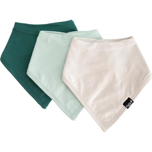 KYTE BABY Rayon made from Bamboo Baby Bib, 3 Pack (Emerald, Sage, Oat)