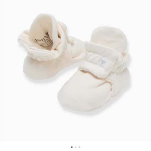 Solid Organic Cotton Baby Booties - Eggshell – Burt's Bees Baby