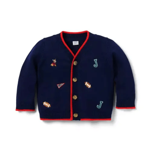 Baby Embroidered Varsity Cardigan