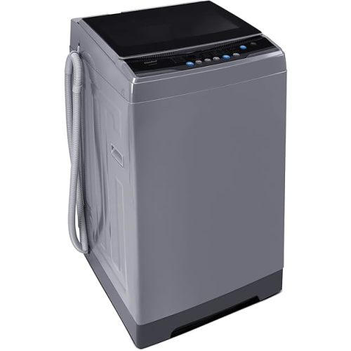 COMFEE’ 1.6 Cu.ft Portable Washing Machine, 11lbs Capacity Fully Automatic Compact Washer with Wheels, 6 Wash Programs Laundry Drain Pump, Ideal for Apartments, RV, Camping, Magnetic Gray