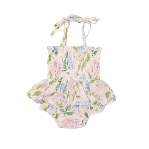Smocked Bubble w/ Skirt, Colorful Hydrangeas