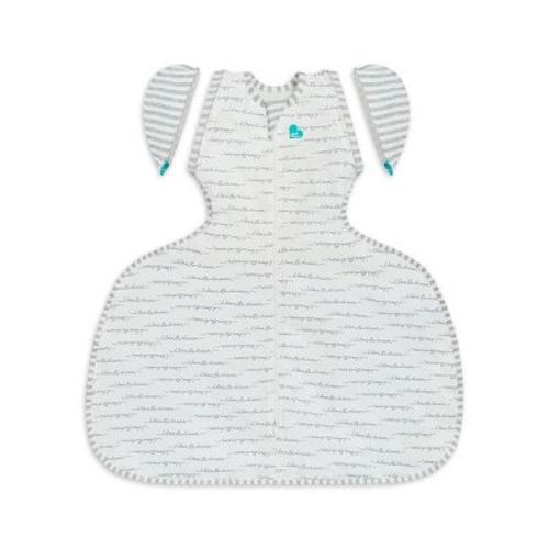 Love to Dream Swaddle Wrap Up Transition Original Hip Harness - Dreamer White - M: Cotton, Long Sleeve, Two-Way Zipper