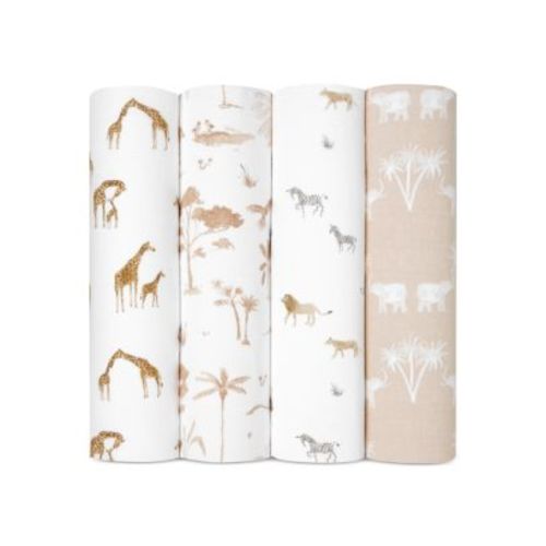 Muslin Swaddles Safari Dreams, Pack of 4