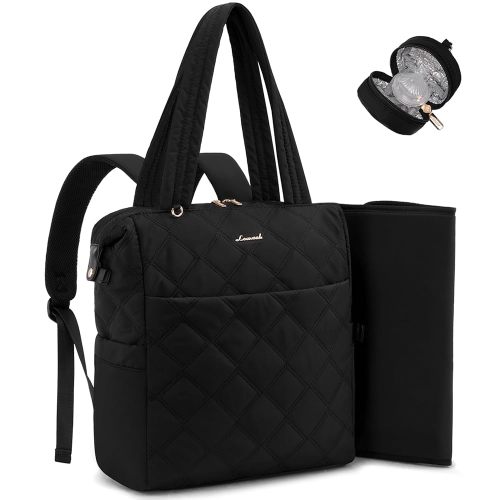 LOVEVOOK Diaper Bag Backpack,Diaper Bag Tote for Mom Dad with Changing Pad,Insulated Pockets, Convertible Baby Travel Essential with Pacifier Case