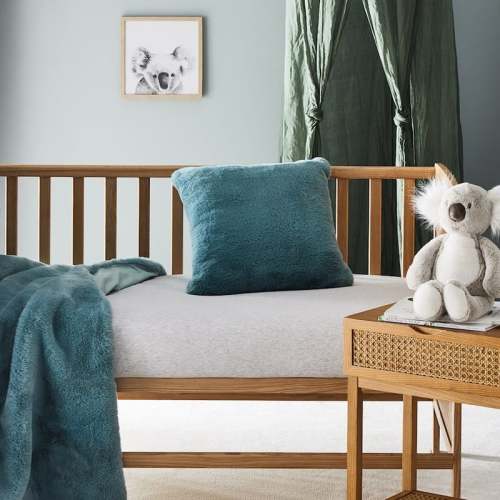 Adairs Baby - Cotton Jersey Marle Grey Fitted Sheet Set Pack of 2 | Adairs