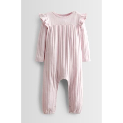Pointelle Ruffle Romper, 3M
