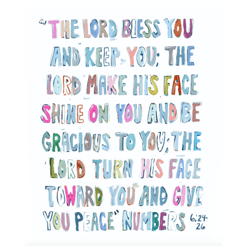 Numbers 6: 24-26 PINKS on paper – Chelsea McShane Art