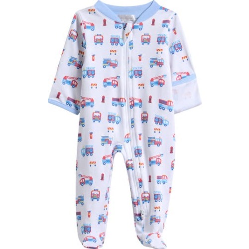 Print Pima Cotton Footie, 0-3M