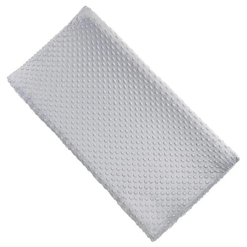 Solid Changing Table Pad Cover Cradle Sheet, Fits 32"/34''x16" Contoured Diaper Changing Pad, Ultra Soft Cozy Minky Dots Plush Changing Table Covers, Breathable Wipeable Removable (Grey)