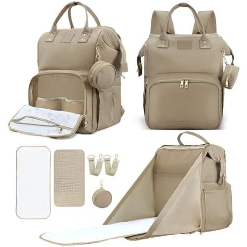 Baby Diaper Bag with Changing Station for Moms Dads - Large Capacity Organizer for Girls Boys a Stylish Waterproof Travel Backpack with Durable Functional Design perfect for Baby Registry.