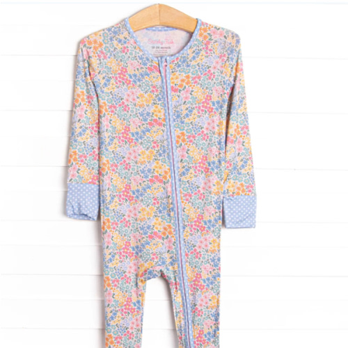 Island Blooms Bamboo Zippy Pajama, Blue – Stitchy Fish