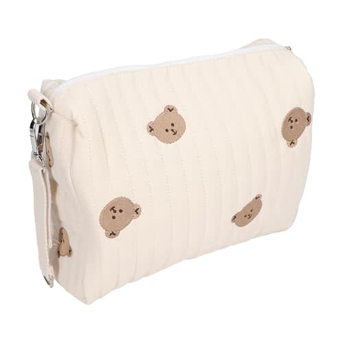 Diaper Bag, Bag Quilted Cotton Cute Pattern Nappy Diaper Storage Bag with Stroller Hooks Portable Stroller Baby Diaper Bag Diaper Bag Organizer Pouches for Baby Bottles
