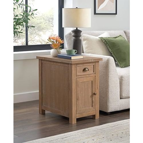 Martin Svensson Home Monterey Chairside Table with Power, Driftwood