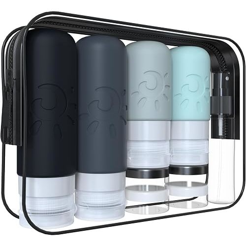 Zafit 18 Pack travel Bottles for Toiletries, TSA Approved Silicone Travel Containers Leak Proof Refillable Travel Accessories for Shampoo Conditioner Lotion Body Wash(Multicolored A)