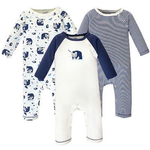 Touched by Nature Baby Boy Organic Cotton Coveralls 3pk, Woodland