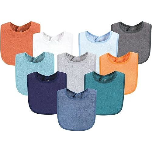 Hudson Baby Unisex BabyDrooler Bib with Waterproof Lining