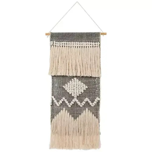 Black Woven Tapestry Wall Decor
