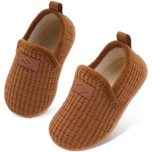 Lefflow Toddler Slippers Boys Girls House Shoes Slip on Baby Sock Shoes Lightweight Outdoor Walking Shoes