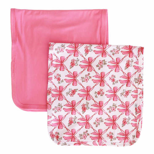 Bow Besties 2pc Burp Cloth Set