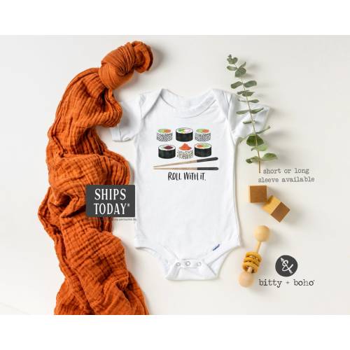 Sushi Onesie®, This is How I Roll Onesie, Baby Shower Gift, Unisex Baby Clothes, Hipster Baby Boy Clothes, Funny Onesies, Funny Baby Onesies