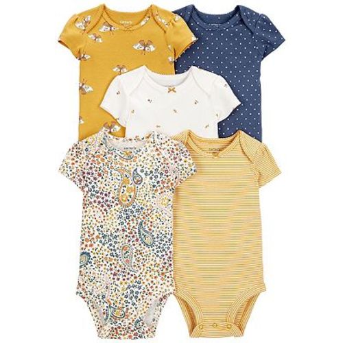Baby Girl Carter's 5-Pack Short Sleeve Paisley & Butterfly Bodysuits
